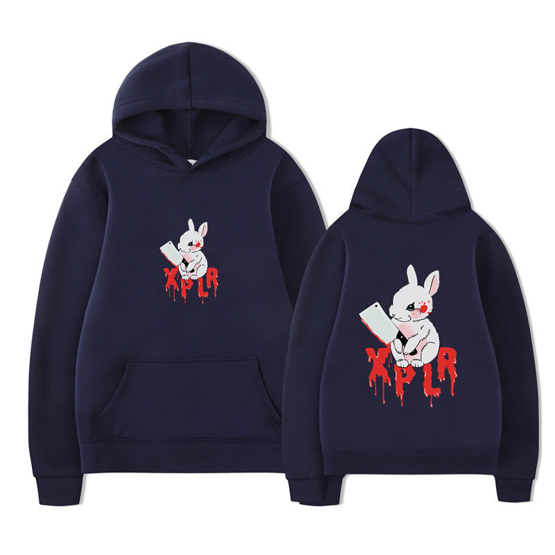 Damen Kapuzensweater Cartoon-Motiv Bequem Eveloria