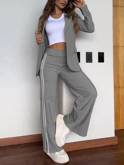 Damen Anzug-Set Elastischer Bund Sportlich Eveloria