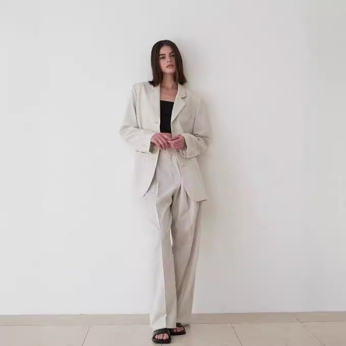 Damen Plissee-Hose Hochgeschnitten Eveloria Elegante