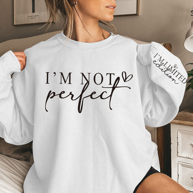Damen Oversized Sweatshirt Statement-Print Eveloria