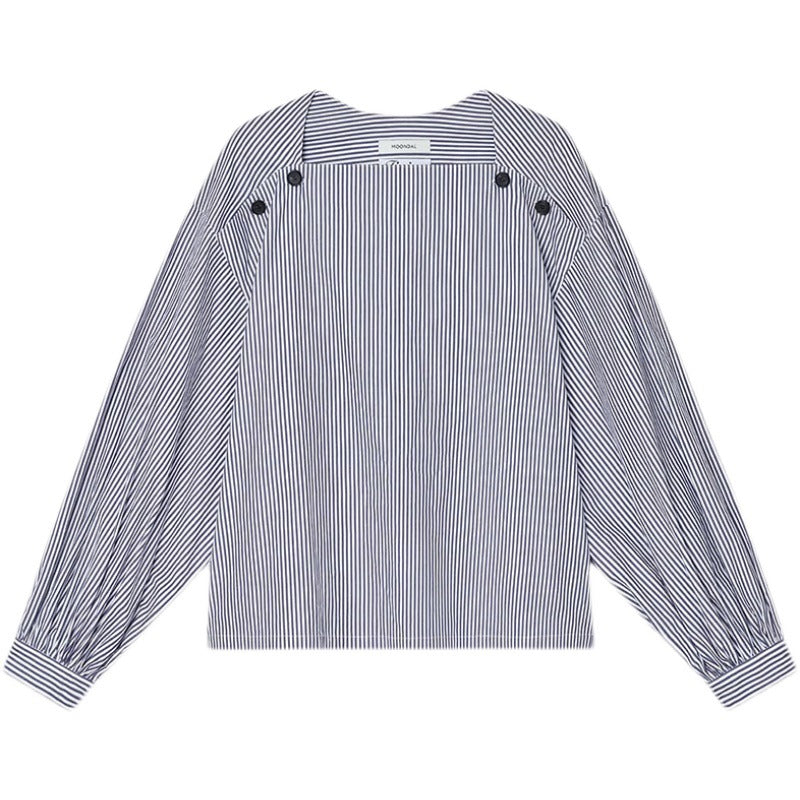Damen Bluse Modisch Knöpfe Detail Eveloria
