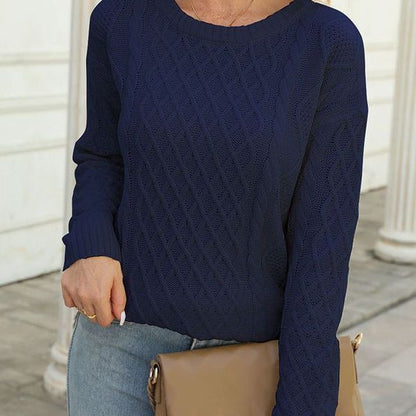 Damen Strickpullover Rautenmuster Eveloria
