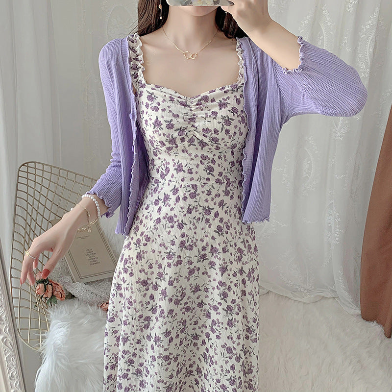 Damen Maxikleid Flora Wickel Detail Lang