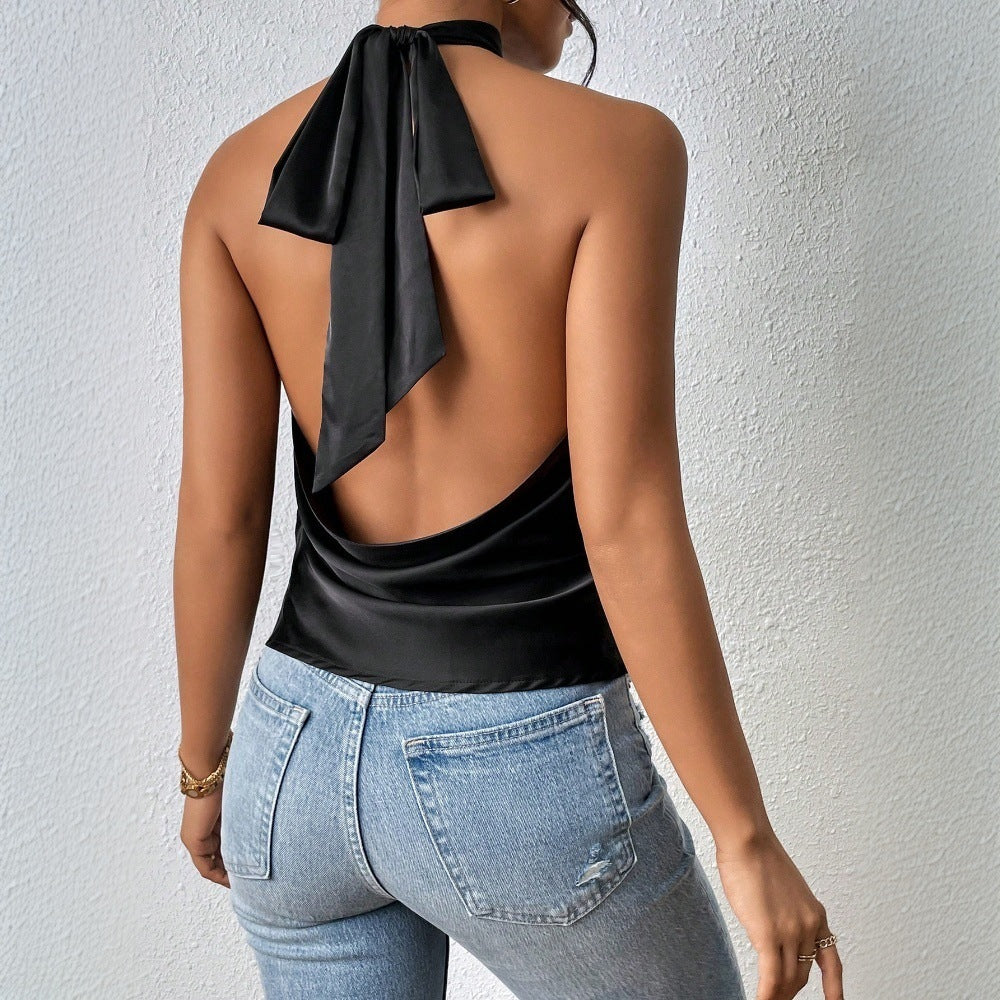 Damen Halterneck- Seide Elegant