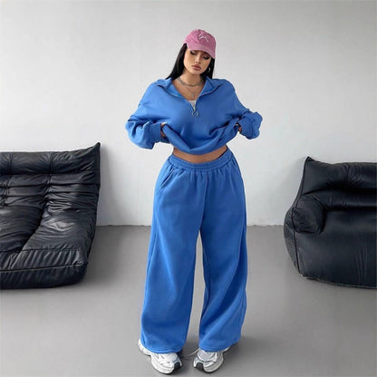 Damen Sportliches Hoodie und Sweathosen Set Eveloria