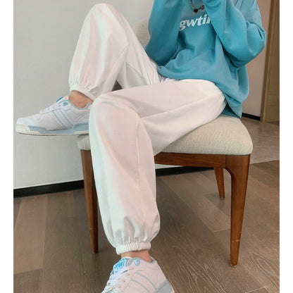Damen Sweatpants Elastische Bündchen Bequem Grau Eveloria