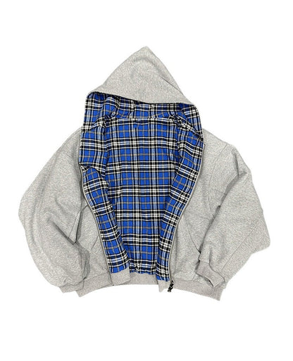 Damen Kapuzenjacke Kariertes Innenfutter Eveloria