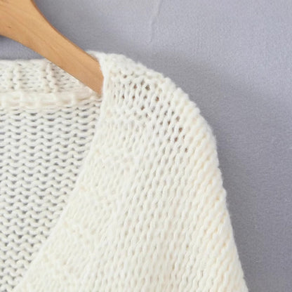 Damen Strickjacke Erdbeer-Motiv Eveloria