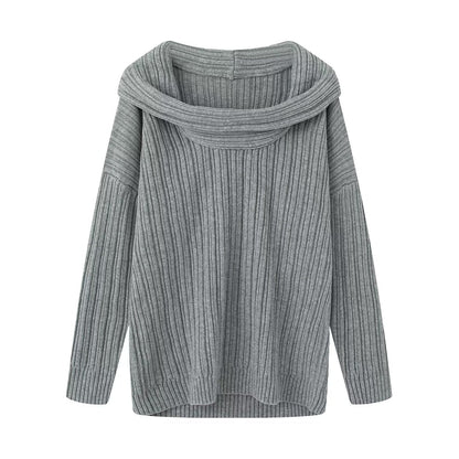 Damen Grobstrickpullover Rollkragen Eveloria