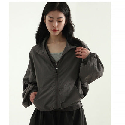 Damen Sportwindjacke mit Reißverschluss und hohem Kragen Eveloria