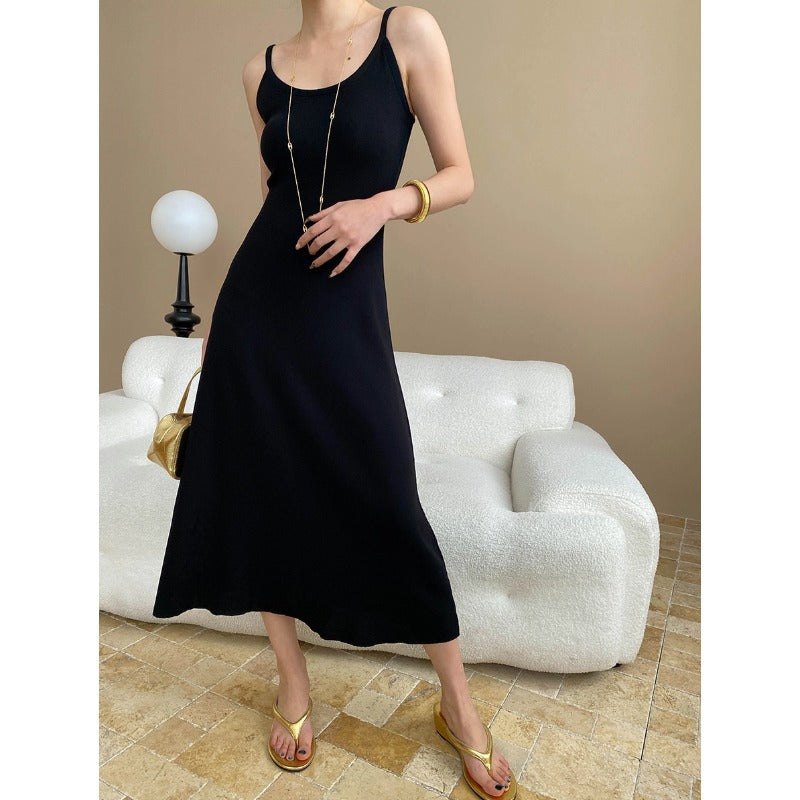 Damen Maxikleid mit Trägern Figurschmeichelnd Eveloria