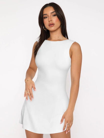 Damen Figurumspielendes Kleid Elegant Schnitt Eveloria