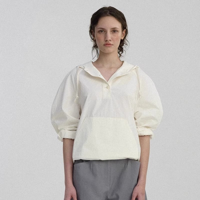 Damen Kapuzenbluse Lässig Moderner Schnitt Eveloria