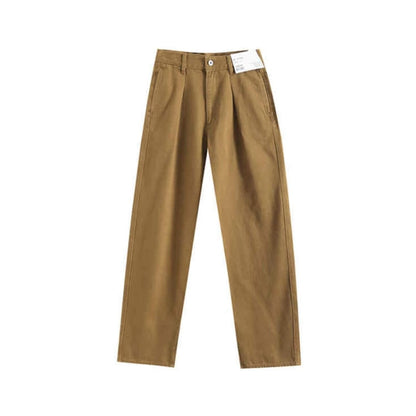 Damen Chino-Hose Hochtailliert Mit Taschen Beige