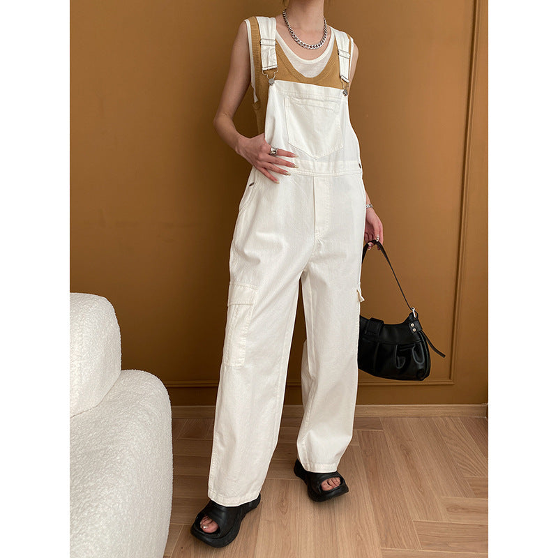 Damen Latzhose Bequem Baumwolle Praktisch