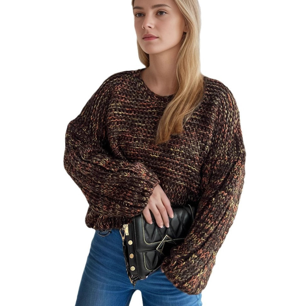 Damen Strickpullover Weit Schnitt Elegante Ärmel Eveloria