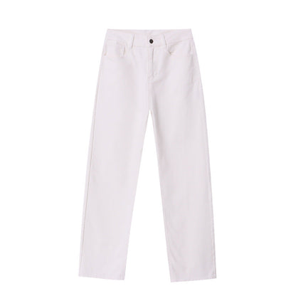Damen Hochtaillierte Jeans Weites Bein Nachhaltiger Baumwollmix
