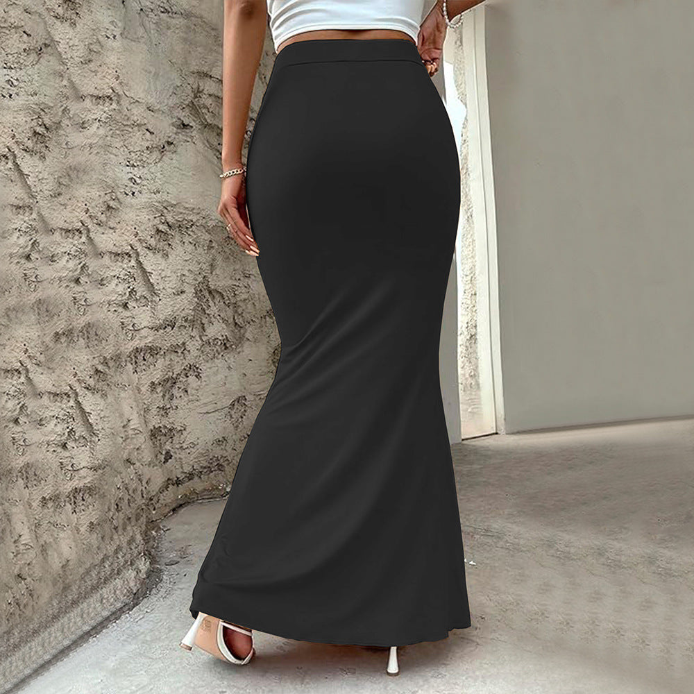 Damen Fishtail-Rock Hohes Bund Figurbetonter Schnitt Eveloria