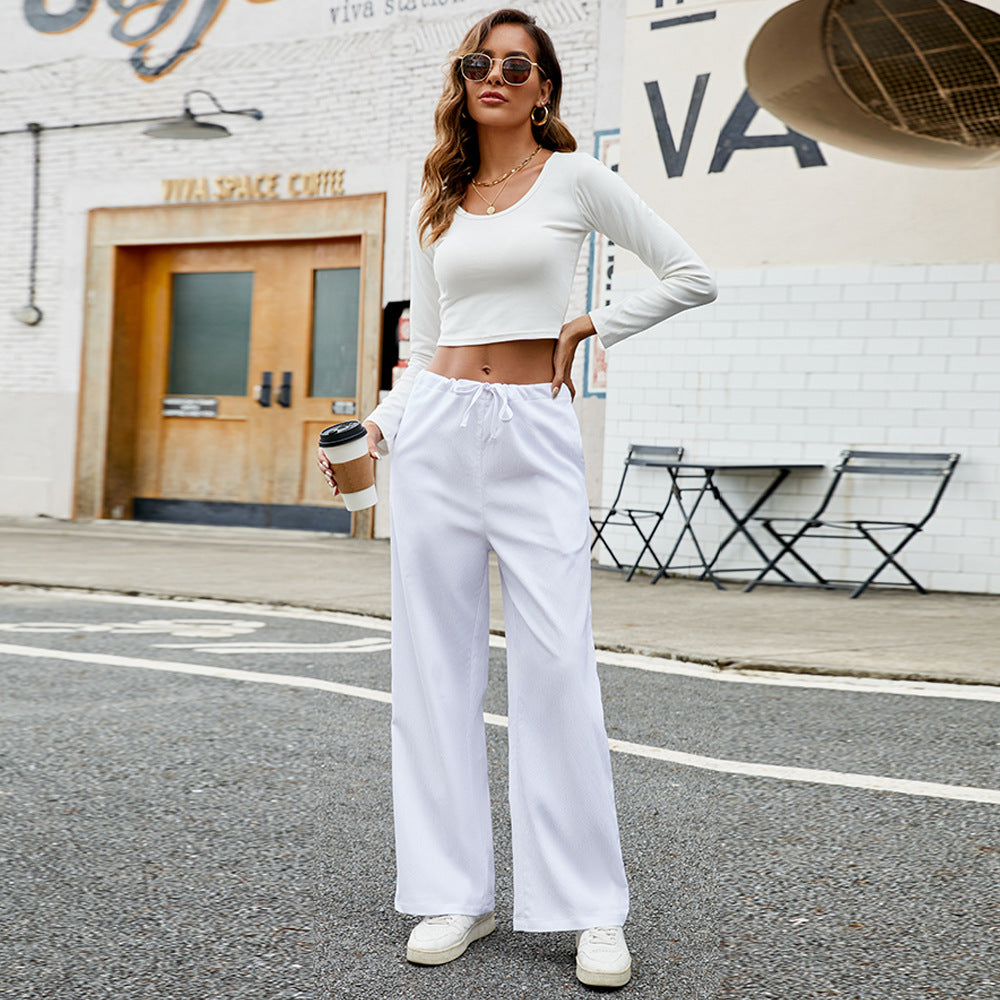 Damen Jogginghose Elastischer Bund Praktische Taschen Eveloria
