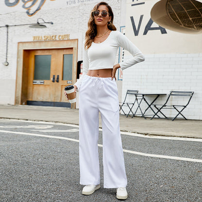 Damen Jogginghose Elastischer Bund Praktische Taschen Eveloria