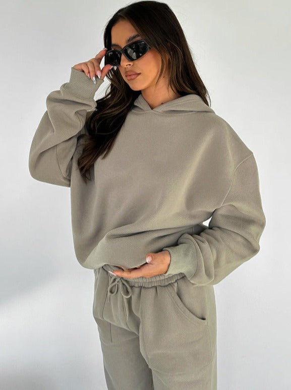 Damen Oversized Hoodie Jogger Set