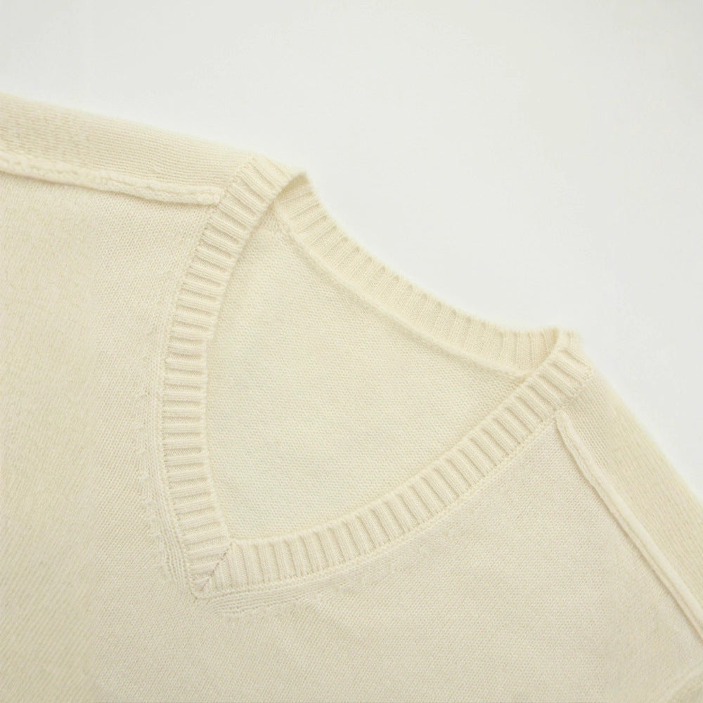 Damen Pullover V-Ausschnitt Wolle Eveloria