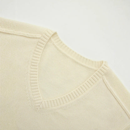 Damen Pullover V-Ausschnitt Wolle Eveloria