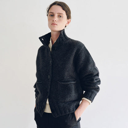 Damen Strickcardigan mit Kragen Eveloria