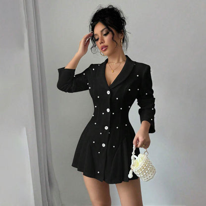 Eveloria Damen Blazer-Kleid Elegant