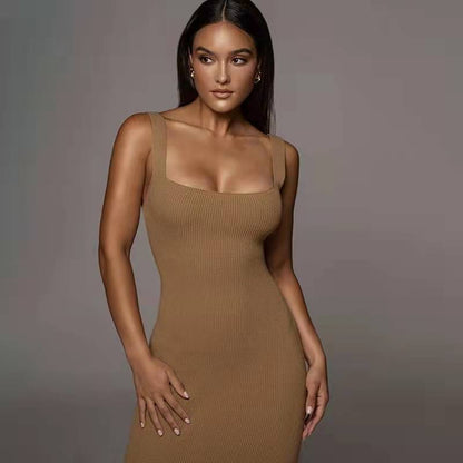 Damen Strickkleid Langärmlig Knielang Eveloria