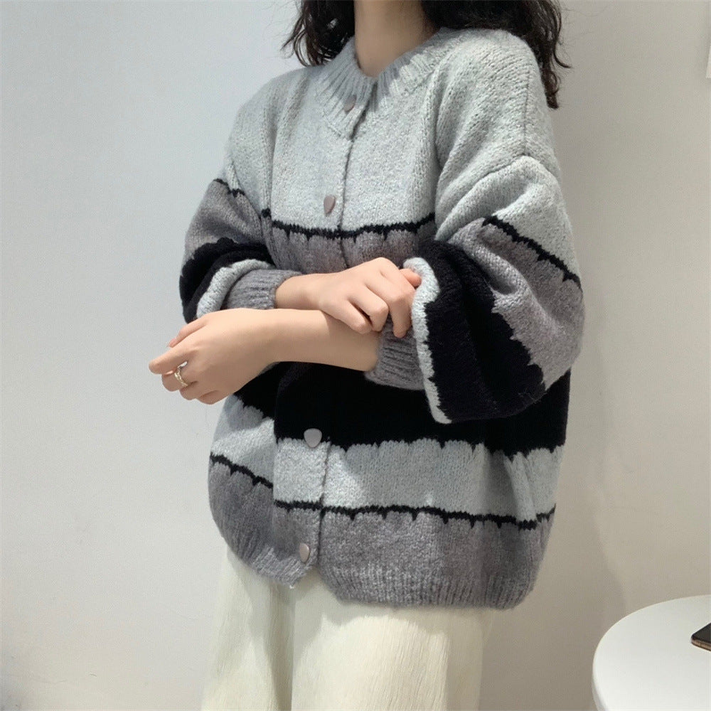 Damen Strickcardigan Gemustert Eveloria