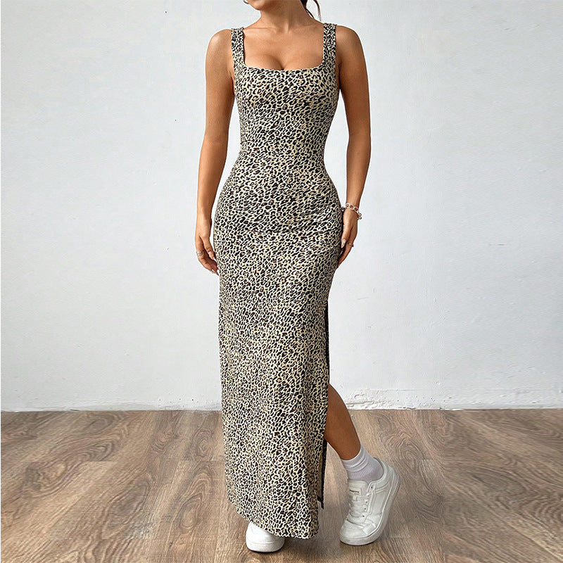 Damen Tiermuster Maxikleid Eveloria - Eveloria