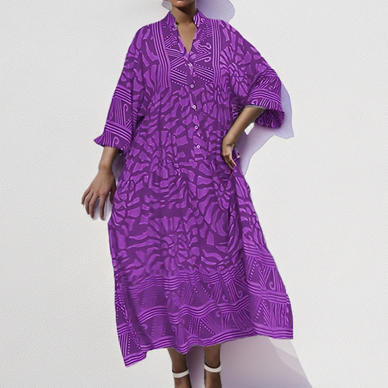 Damen Kaftan Kleid Muster Eveloria