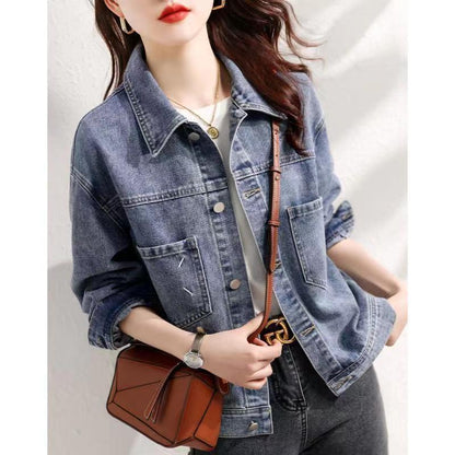 Damen Oversized Jeansjacke Eveloria