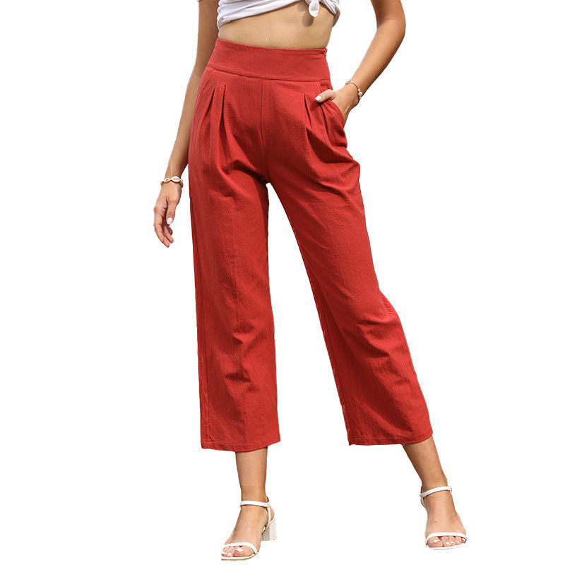 Damen Culotte-Hose Hochtaillierte Weich Eveloria