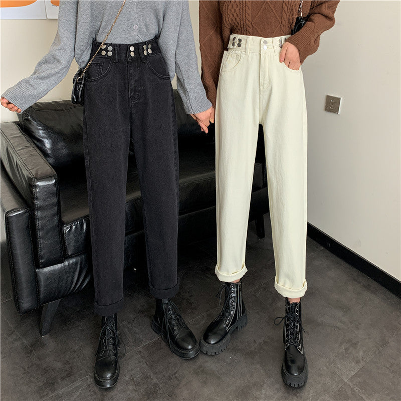 Damen Hochtaillierte Chinohose mit Taschen Eveloria