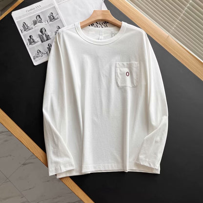 Damen Langarmshirt Gestreift mit Brusttasche