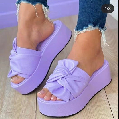 Damen Wedge-Pantoletten Rutschfeste Sohle
