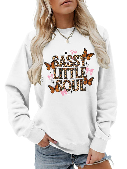 Damen Sweatshirt Schmetterlingsdesign Eveloria