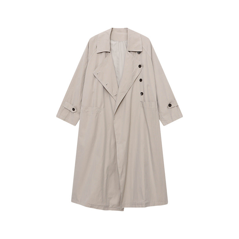 Damen Oversized Trenchcoat mit Taschen und Gürtel Eveloria