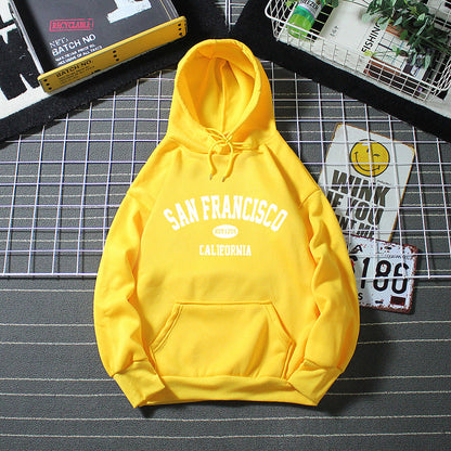 Damen Kapuzenpullover Lässig San Francisco Print Bequem