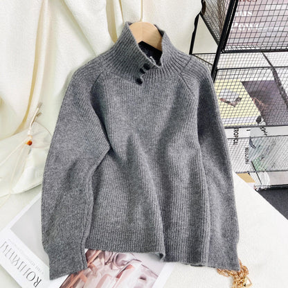 Damen Rollkragenpullover Weiches Strickmaterial Warm Eveloria