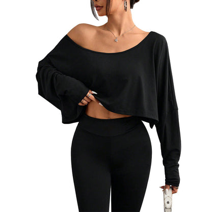 Damen Oversized Crop- Eveloria Leicht Baumwolle Weiß