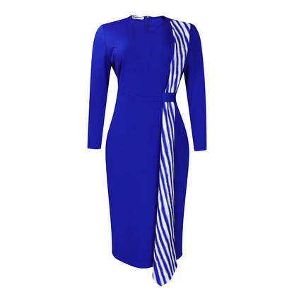 Damenkleid Asymmetrisch Bindedetail Schmal Eveloria