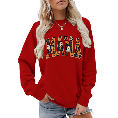 Damen Sweatshirt Halloween-Design Baumwolle Komfort Schnitt Schwarz - Eveloria