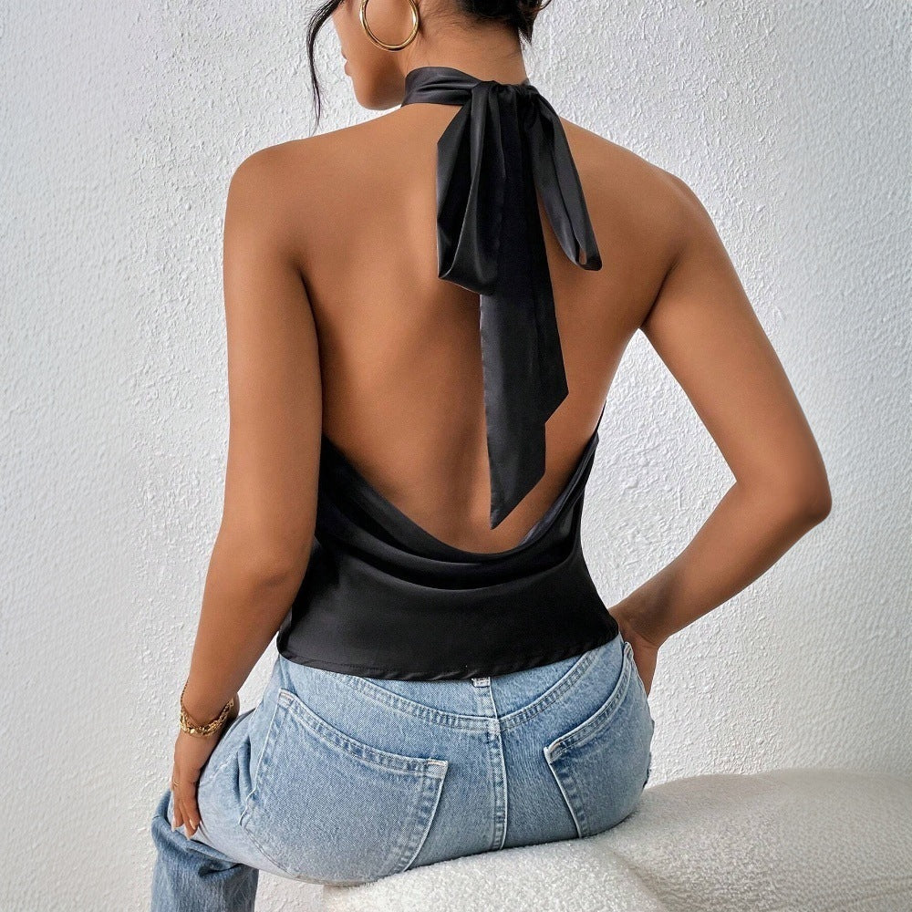 Damen Halterneck- Seide Elegant
