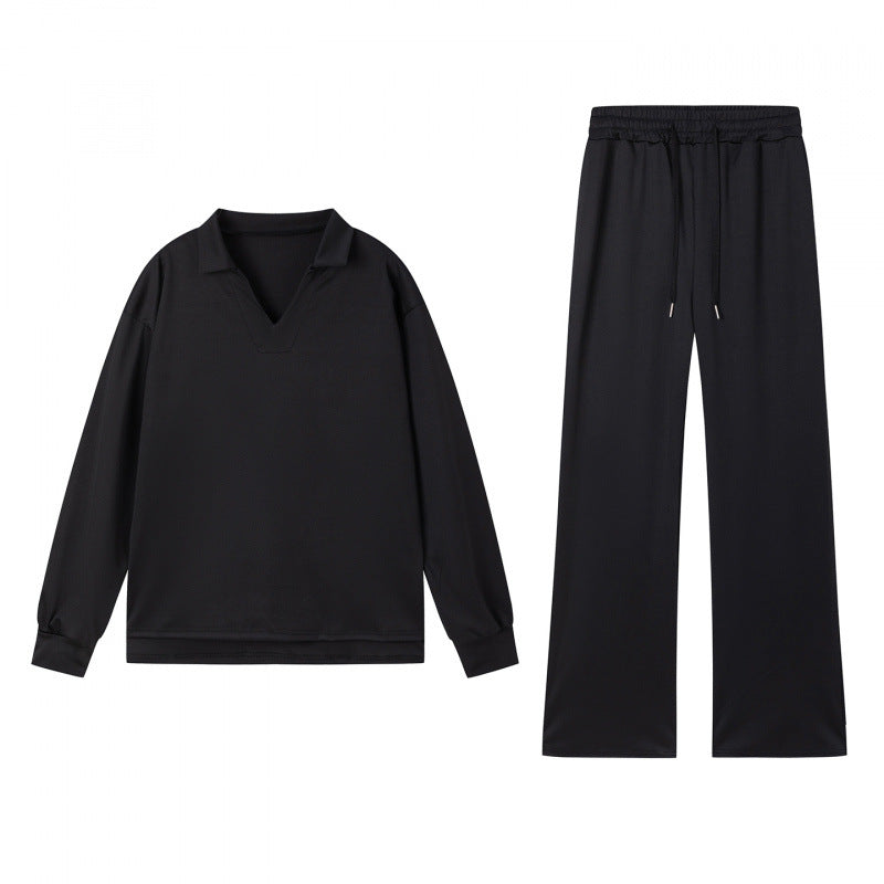 Damen Sweatshirt Hose Set Eveloria Baumwolle Bequem