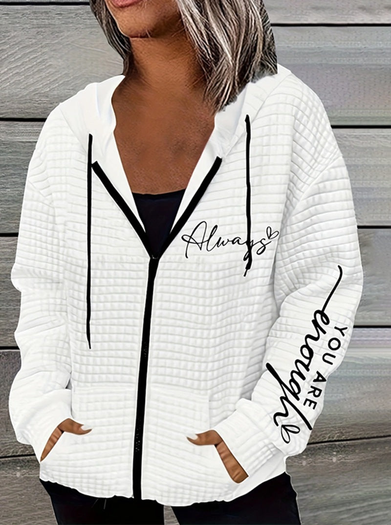 Damen Kapuzenjacke Lässig mit Motivdruck Eveloria