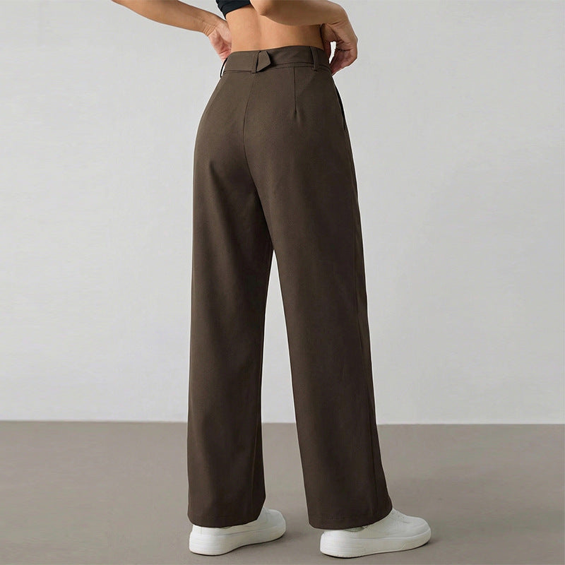 Damen Culotte Weit mit Gürtel und Taschen