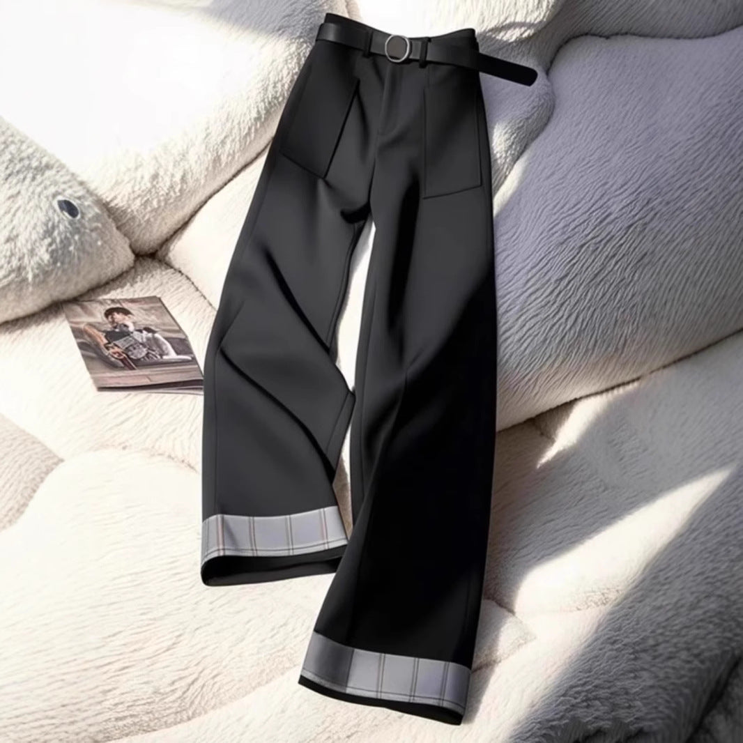 Damen Modische Palazzohose Röhrenbund Elegantes Design Schwarz - Eveloria